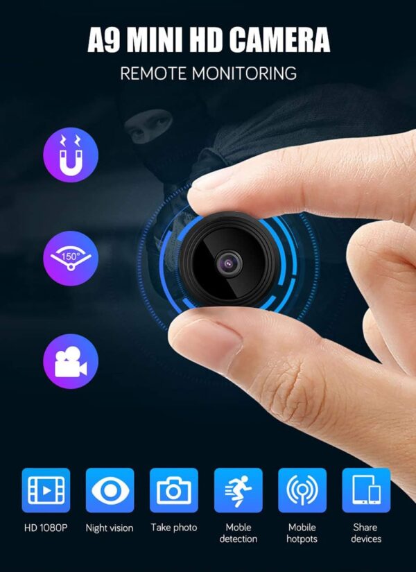 Mini Caméra A9 - Votre Œil Inconnu pour des Enregistrements Discrets et Puissants – Image 2